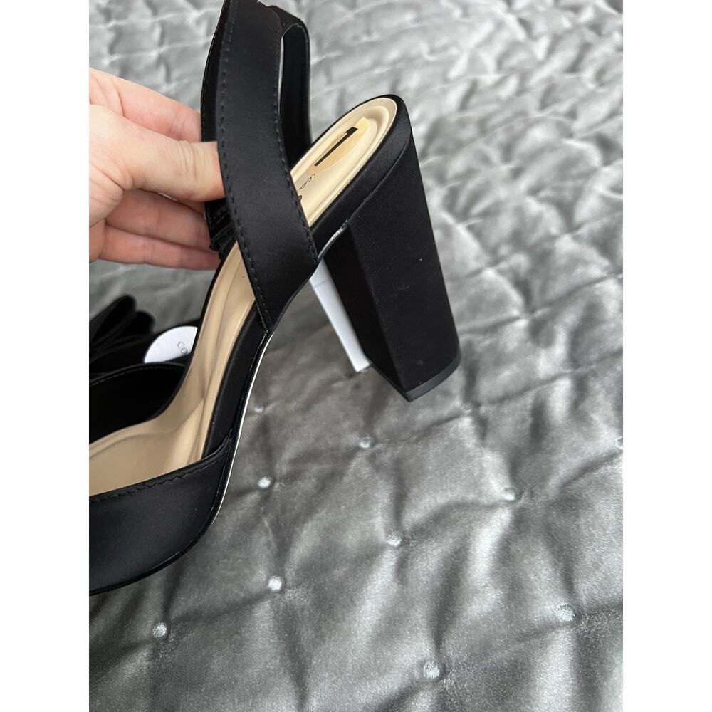 Jessica Simpson JP-Naomia3 Black Peau De Soie Bow Tip Dress Shoes Size 7 - Picture 3 of 3
